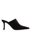 Ferragamo Ladies Black Graphic Insert Sophye Mules In Black