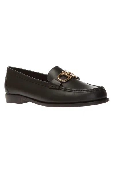 Ferragamo Ladies Black Loafers