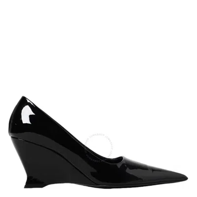 FERRAGAMO FERRAGAMO LADIES BLACK VIOLA WEDGE-HEELED PUMPS