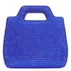 Ferragamo Ladies Blue Crystal Studded Wanda Mini Bag In Blue
