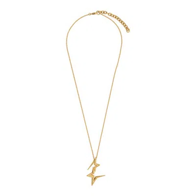Ferragamo Ladies Double Gancini Star Pendant Necklace- Gold In ["gold Tone"]