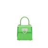 Ferragamo Ladies Green Micro Iconic Top Handle Bag In Green