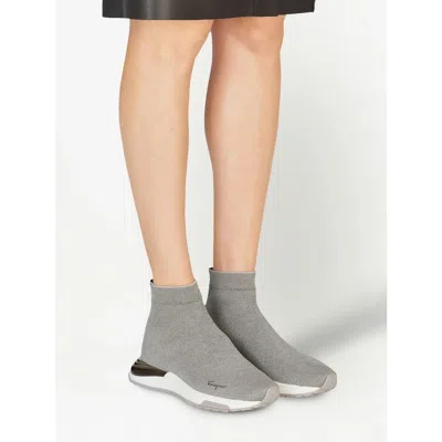 Ferragamo Logo-print Sock Sneakers In Multi
