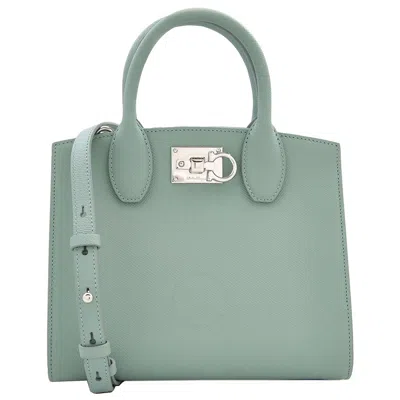 Ferragamo Ladies Mini Studio Box Small Tote Bag In Brown