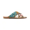 Ferragamo Giacky Print Flat Sandals In Multi
