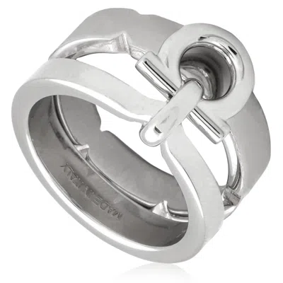Ferragamo Ladies Palladium Scarf Ring In Metallic