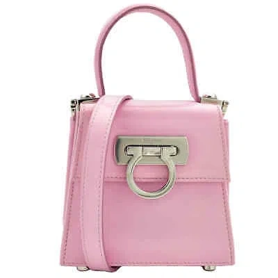 Pre-owned Ferragamo Ladies Pink Micro Iconic Top Handle Bag 213972 763066