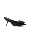 Ferragamo Emii Womens Pointed Toe Slip On Mules In Black
