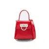 Ferragamo Ladies Red Micro Iconic Top Handle Bag In Red