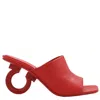 Ferragamo 70mm Open-toe Sculpted-heel Mules In Red