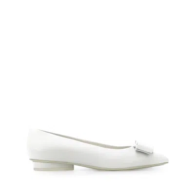 Ferragamo Viva Ballerina Shoes In Gray