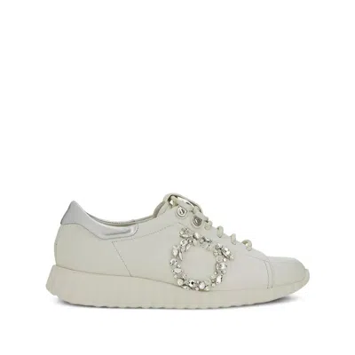 Ferragamo Ladies White Sneakers