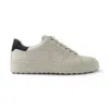 Ferragamo Perforated Heel Sneaker In White