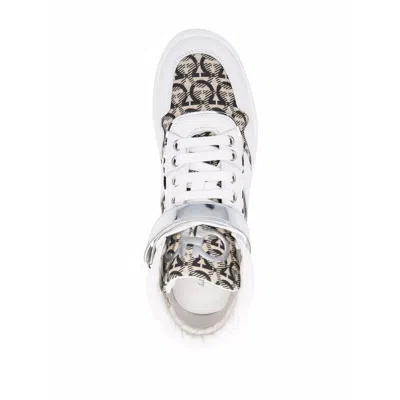 Ferragamo Ladies White Sneakers