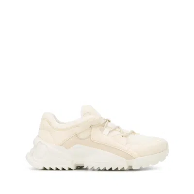Ferragamo Panelled Chunky Sneakers In White