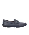 Ferragamo Lagos Leather Loafers In Black