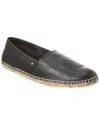 Ferragamo Man Espadrilles Black Size 9 Leather In Black
