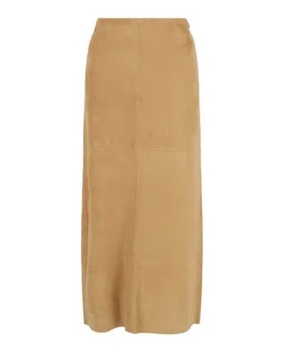 FERRAGAMO FERRAGAMO LAMBSKIN LEATHER PENCIL SKIRT