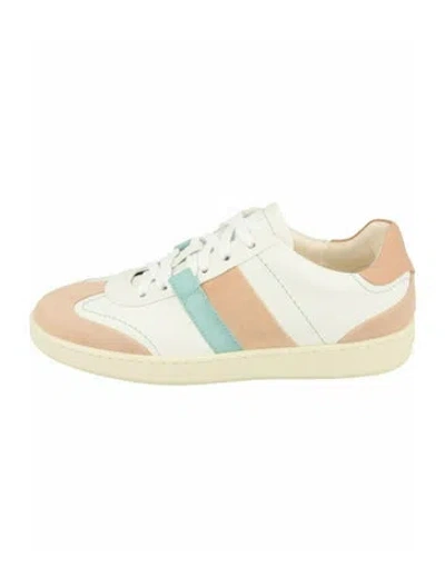 Pre-owned Ferragamo Lambskin Sneakers W/ Tags In White