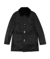 Ferragamo Lapel Coat In Black