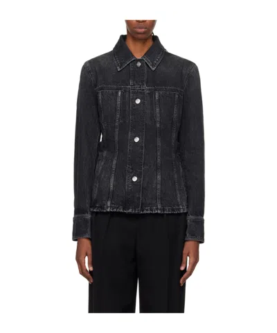 FERRAGAMO LAPEL DENIM SHIRT