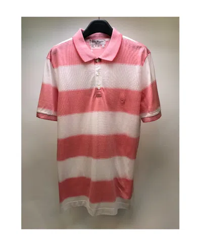 Ferragamo Lapel Polo Shirt In Red