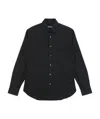 Ferragamo Lapel Shirt In Black