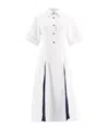 Ferragamo Lapel Short-sleeved Dress In White