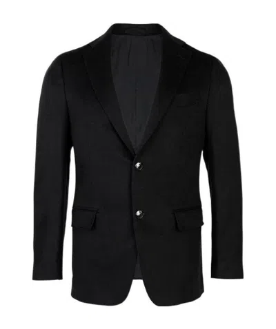 Ferragamo Lapel Suit Jacket In Black