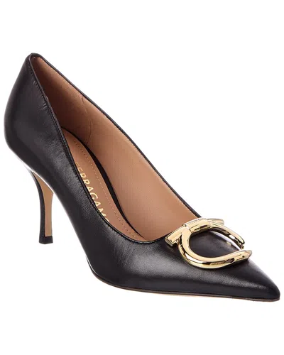 Ferragamo Lara Leather Pump In Animal Print