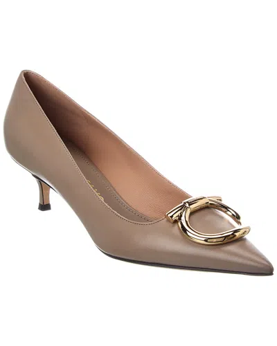 Ferragamo Lara Leather Pump In Multi