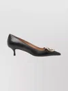 Ferragamo Lara Leather Pumps With Maxi Gancini Buckle In Multi