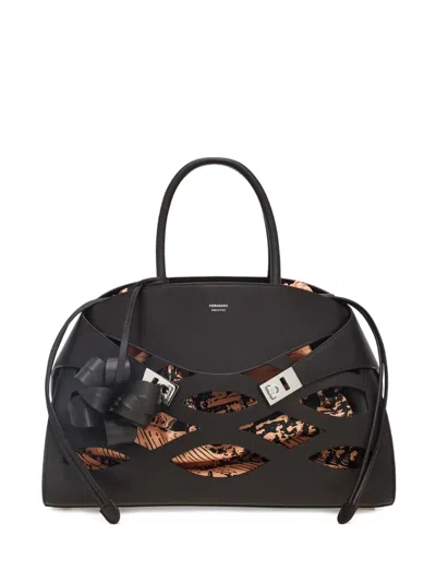 Ferragamo Large Back To Earth Hug Tote Bag