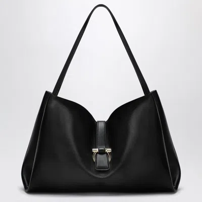 FERRAGAMO FERRAGAMO  LARGE BLACK LEATHER TOTE BAG