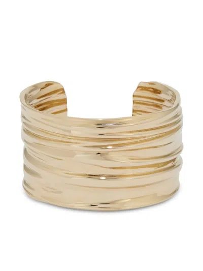 Ferragamo Large Draped Bangle Bracelet In Gold