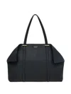 Ferragamo Large Folded-sides Tote Bag In Black
