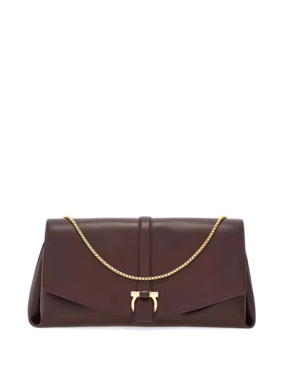 FERRAGAMO LARGE FRONT FLAP SOULDER BAG