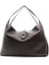 Ferragamo Large Gancini-buckle Shoulder Bag In Red