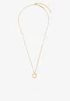 Ferragamo Gold-colored Necklace With Gancini Charm In Gold