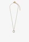 Ferragamo Gold-colored Necklace With Gancini Charm In Gold