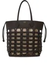 Ferragamo Large Gancini Tote Bag In Brown