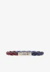 Ferragamo Large Gancini Tri-color Braided Bracelet In Multicolor