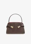 Ferragamo Large Hug Soft Bi-color Shoulder Bag In Brown