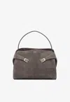 Ferragamo Large Hug Soft Suede Shoulder Bag