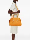 Ferragamo Large Hug Tote Bag In Orange