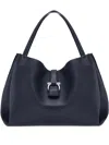 Ferragamo Large Olive Green Leather Tote Bag Women