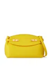 Ferragamo Large Pouch Leather Bag In Yellow