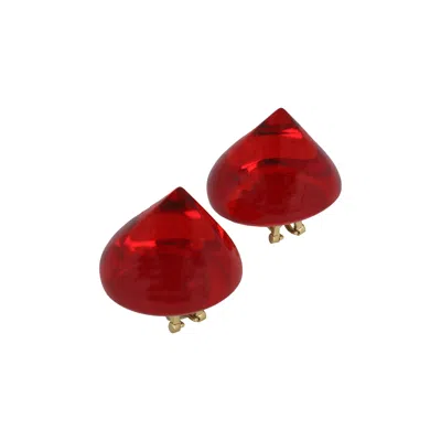 Pre-owned Ferragamo Large Sculptural Clip On Earrings 'multicolor' | Multi-color | Women's Size Onesize