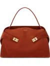 Ferragamo Large Soft Hug Shoulder Bag In Red