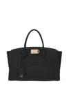 Ferragamo Large Soft Studio Tote Bag In Black